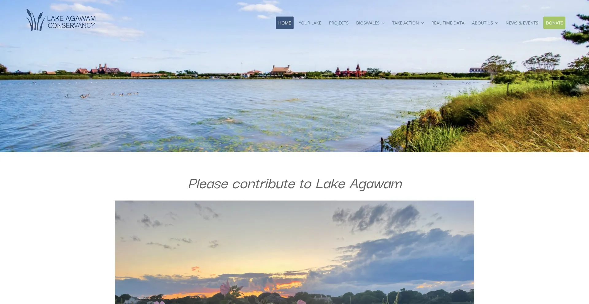 Lakeagawam.org Screenshot