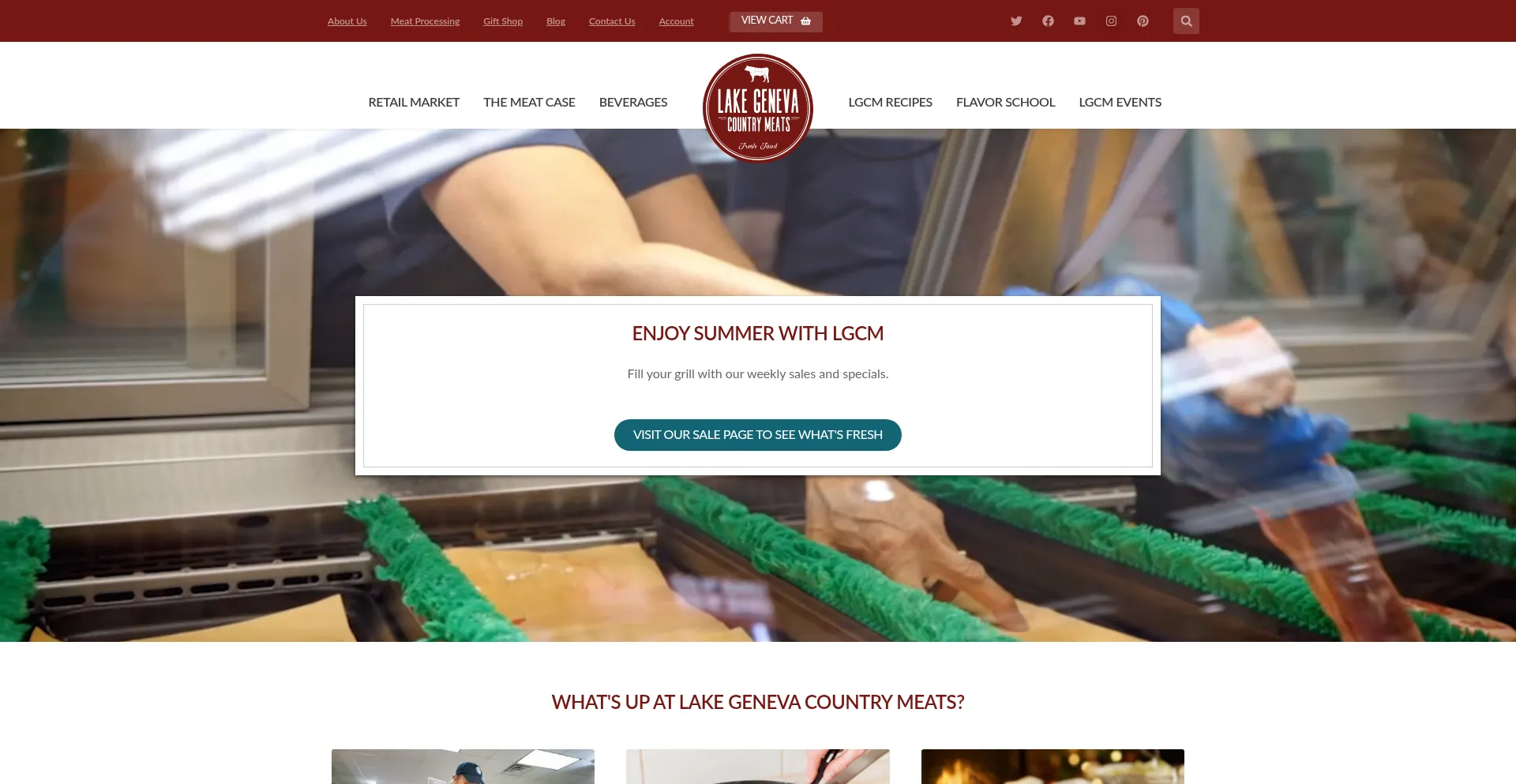 Website screenshot of Lakegenevacountrymeats.com