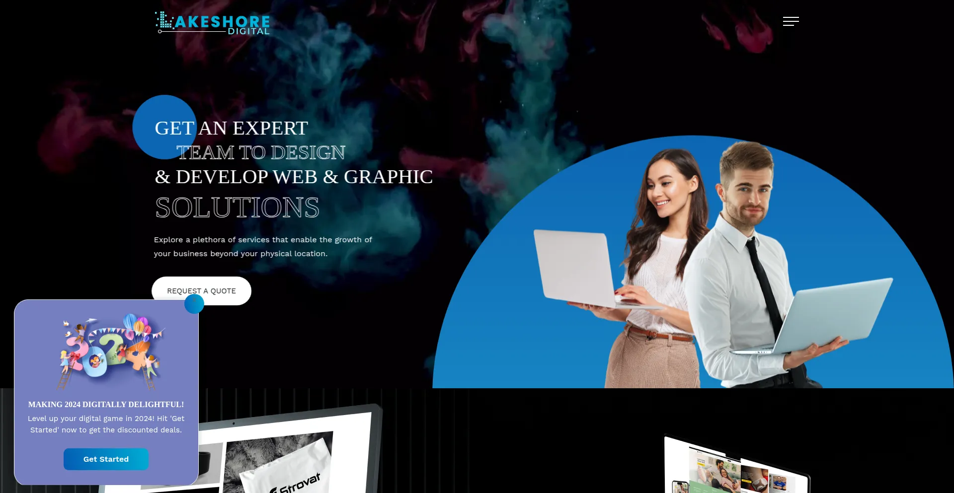 Website screenshot of Lakeshore-digital.com