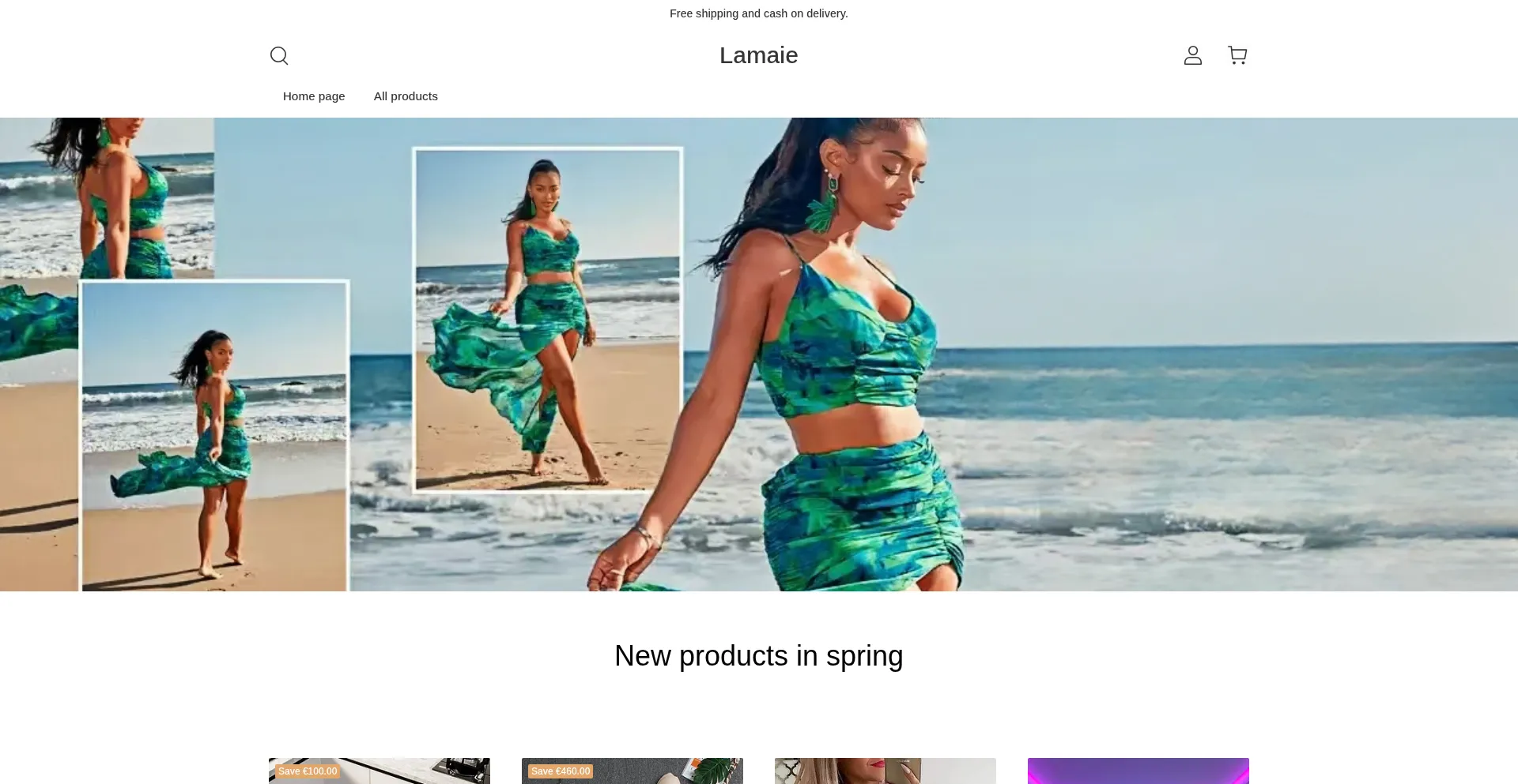 Website screenshot of Lamaie.shop