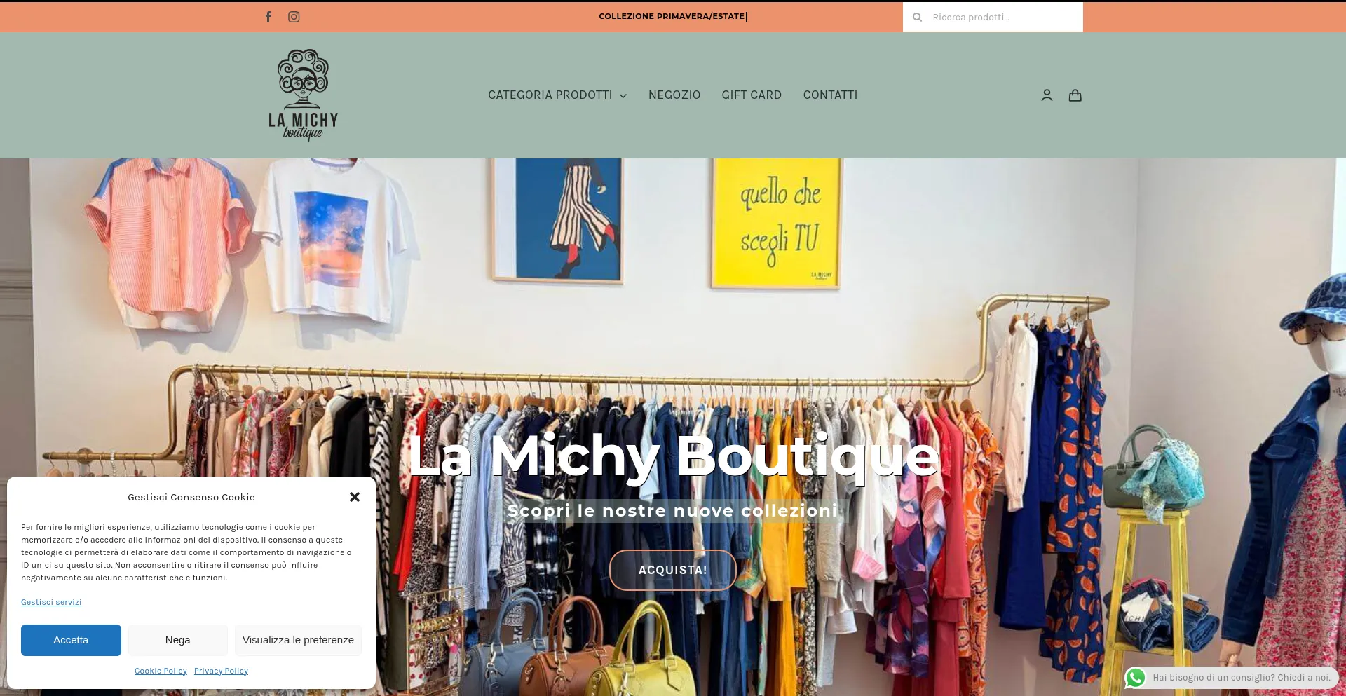 Website screenshot of Lamichyboutique.it