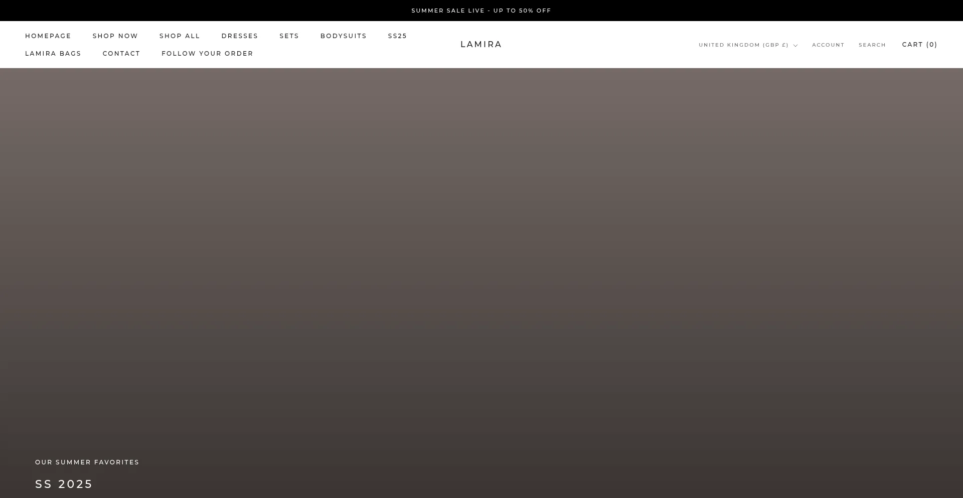 Website screenshot of Lamiralondon.com