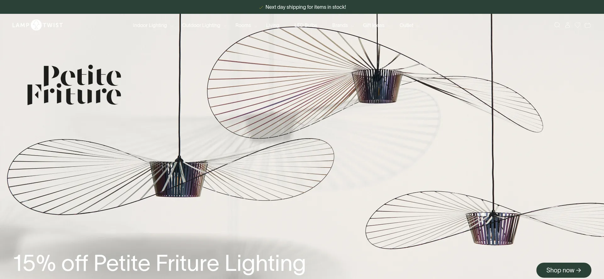 Website screenshot of Lamptwist.com