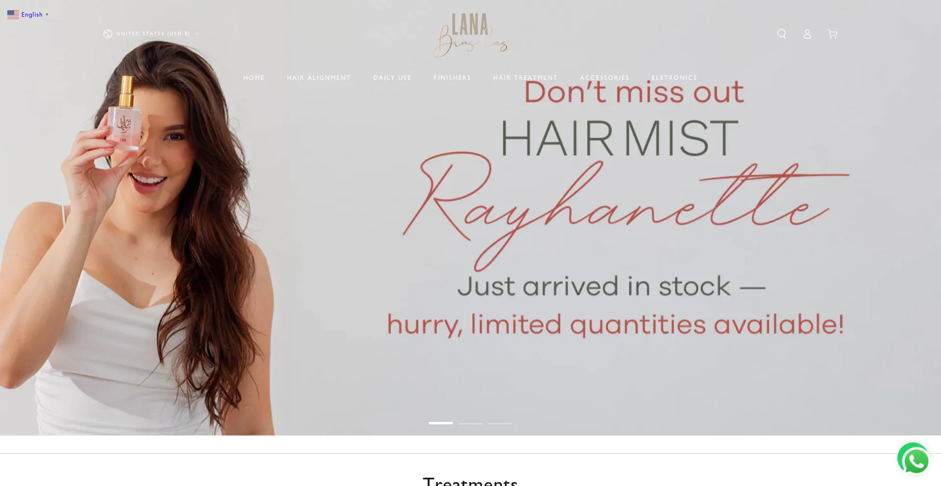 Website screenshot of Lanabrasiles.com