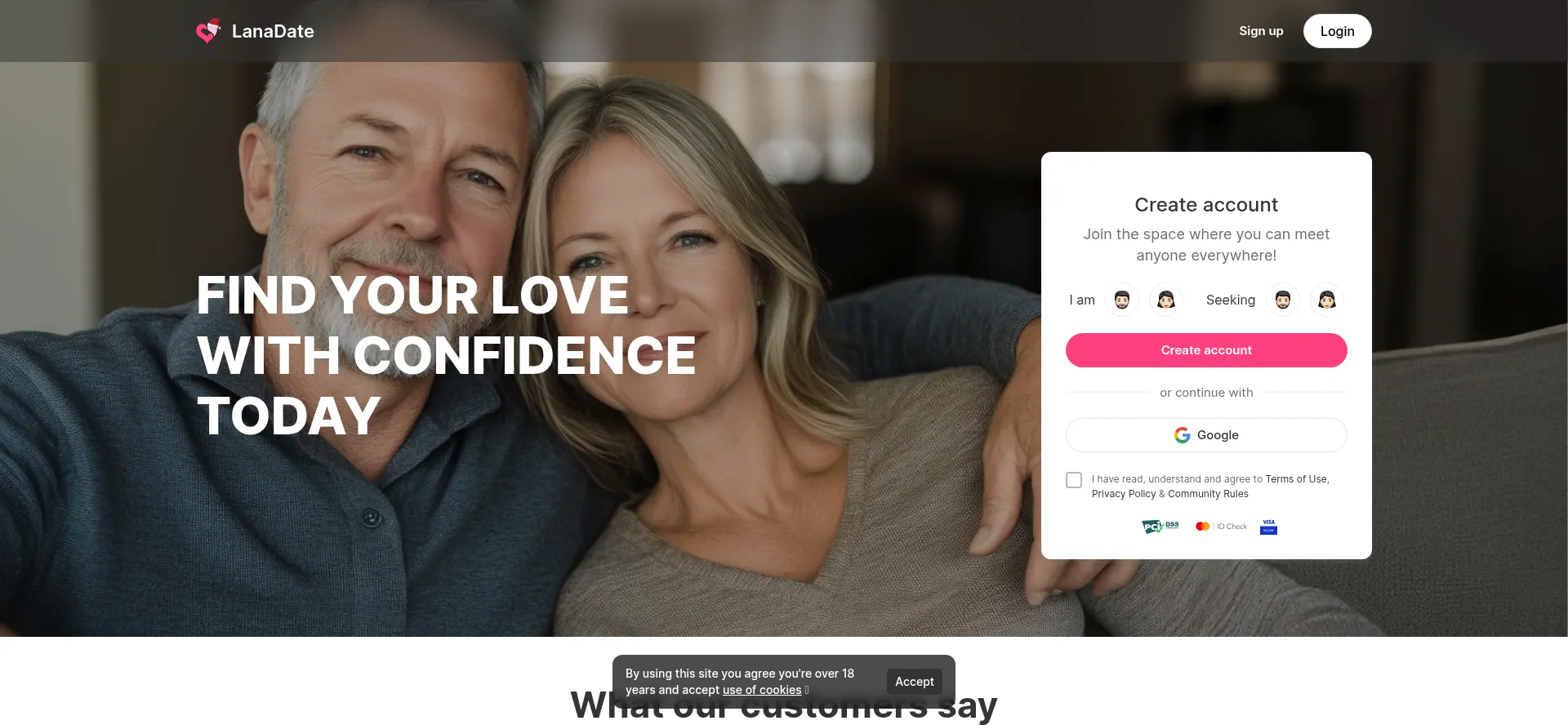Lanadate.com Screenshot