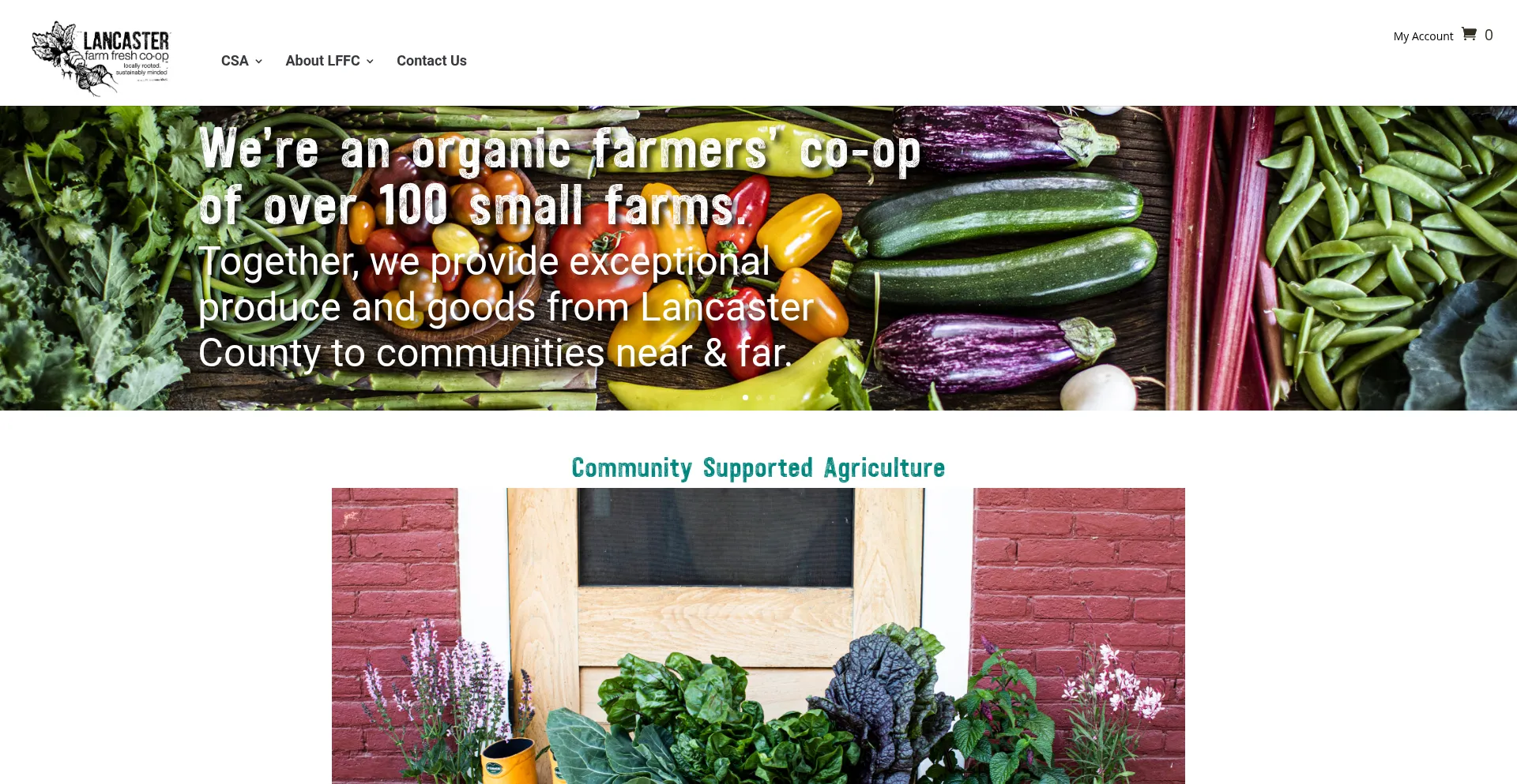 Website screenshot of Lancasterfarmfresh.com
