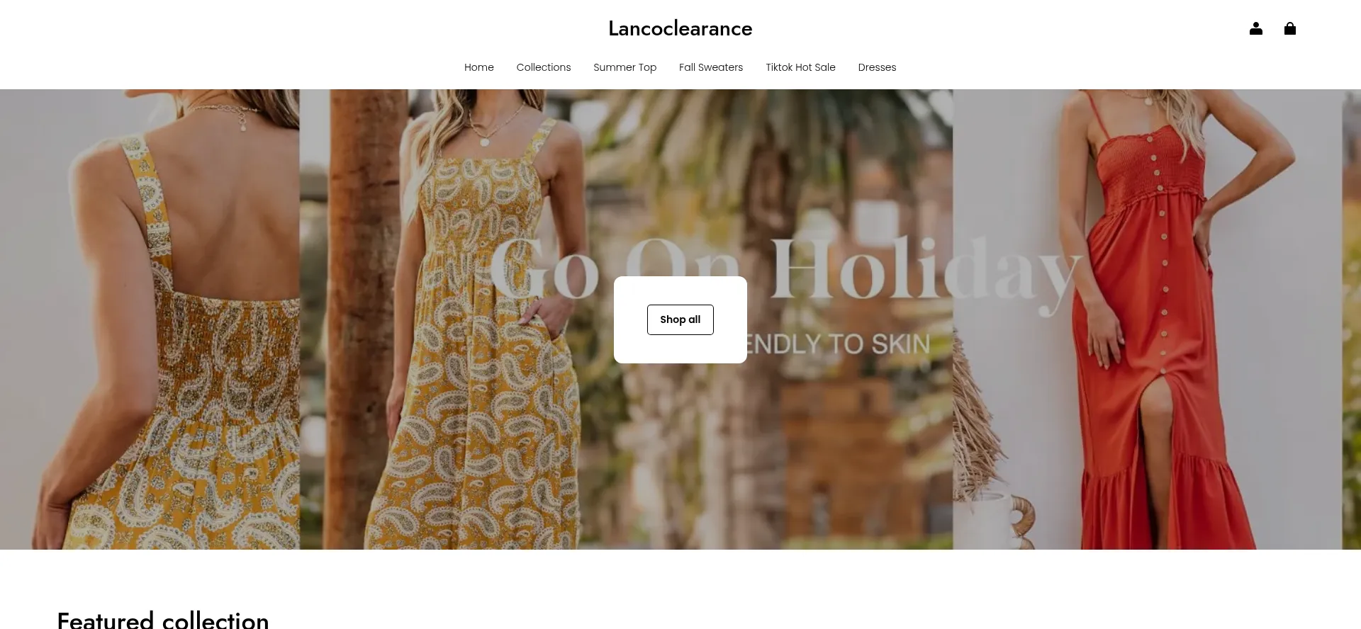 Website screenshot of Lancoclearance.com