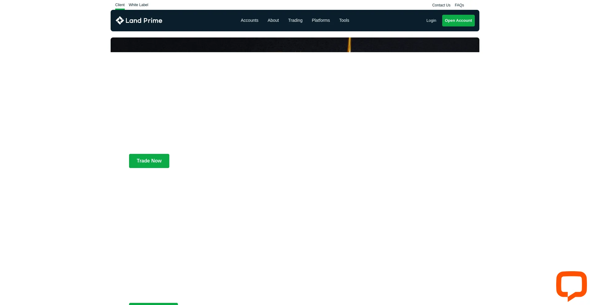 Website screenshot of Landprimes.cc