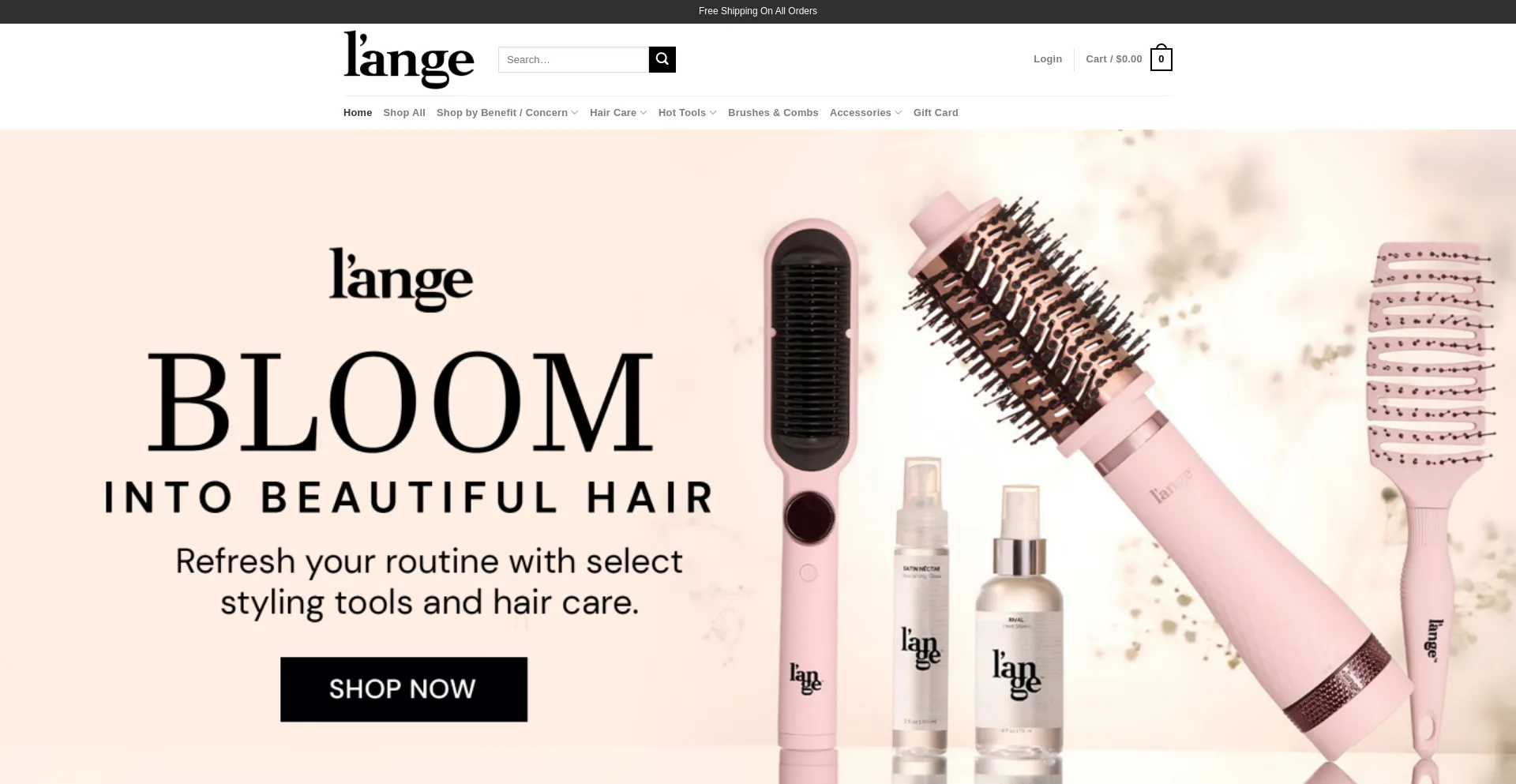 Website screenshot of Langahairs.store