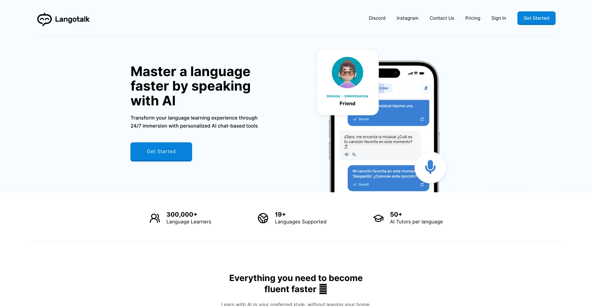 Website screenshot of Langotalk.org