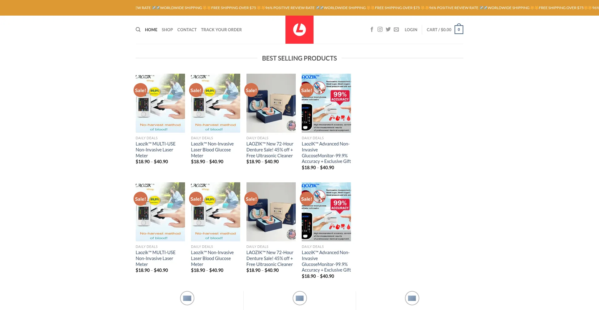 Website screenshot of Laozik.net