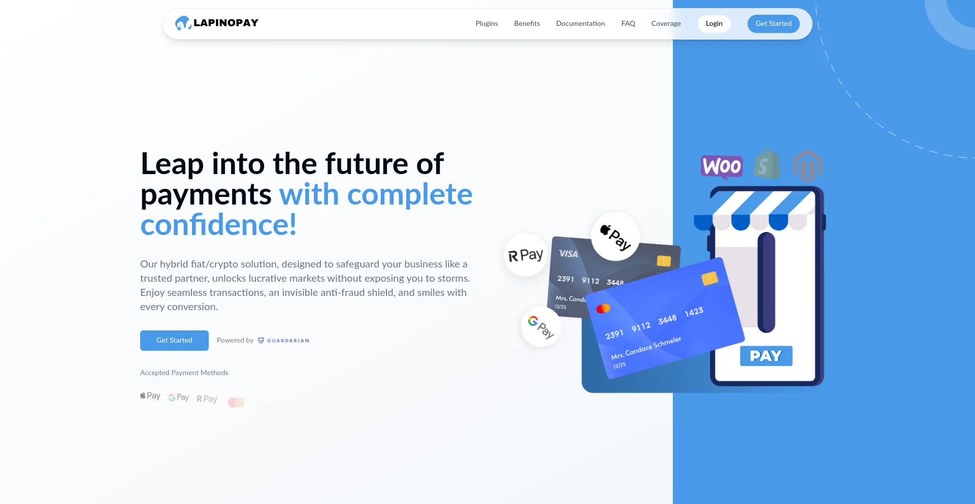 Website screenshot of Lapinopay.com