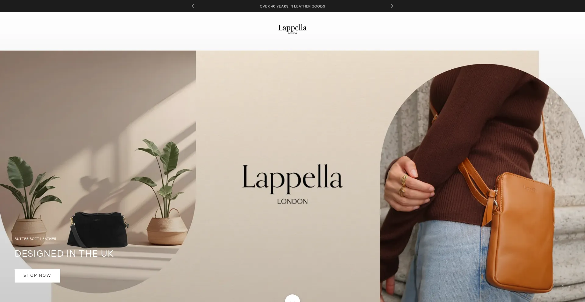 Website screenshot of Lappella.com
