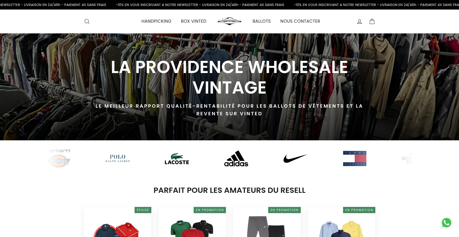 Website screenshot of Laprovidence-wholesale.com