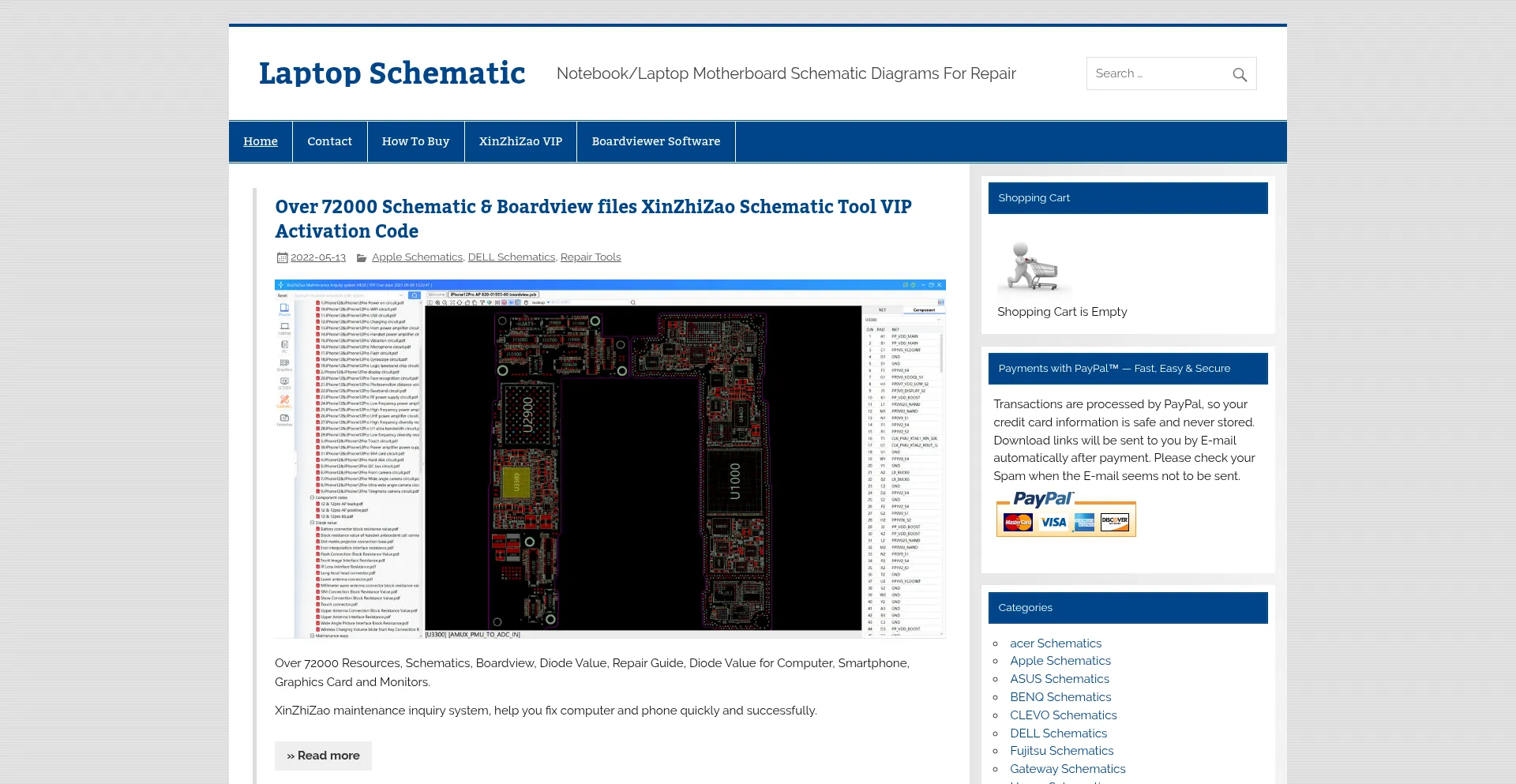 Laptopschematic.com Screenshot