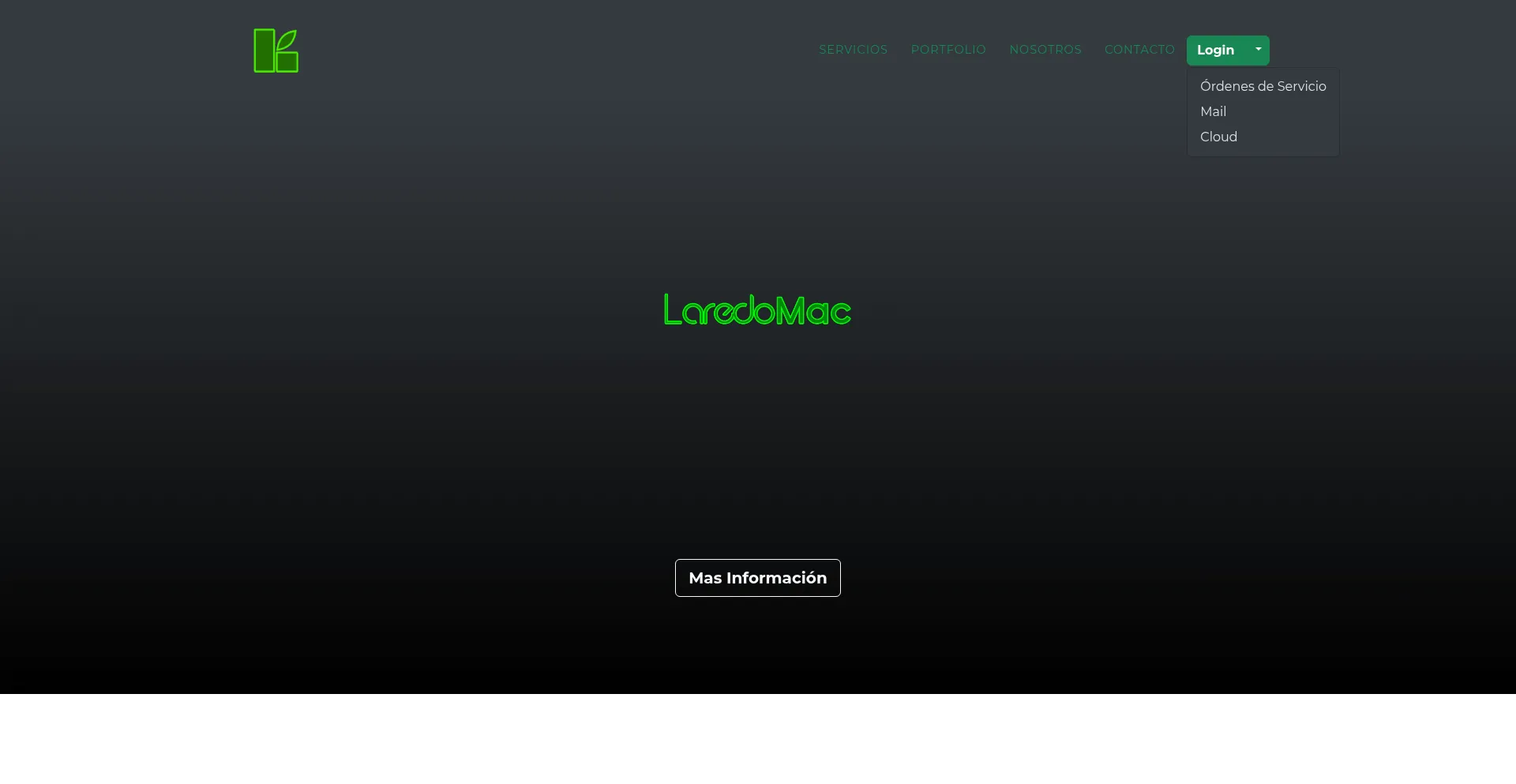 Website screenshot of Laredomac.com