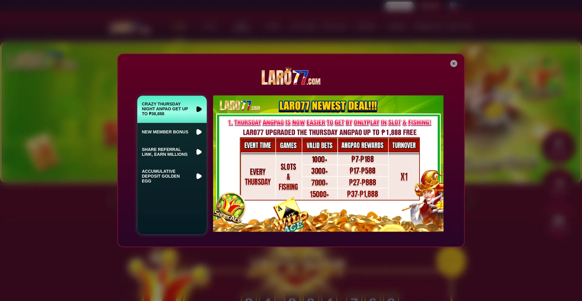 Website screenshot of Laro77.org