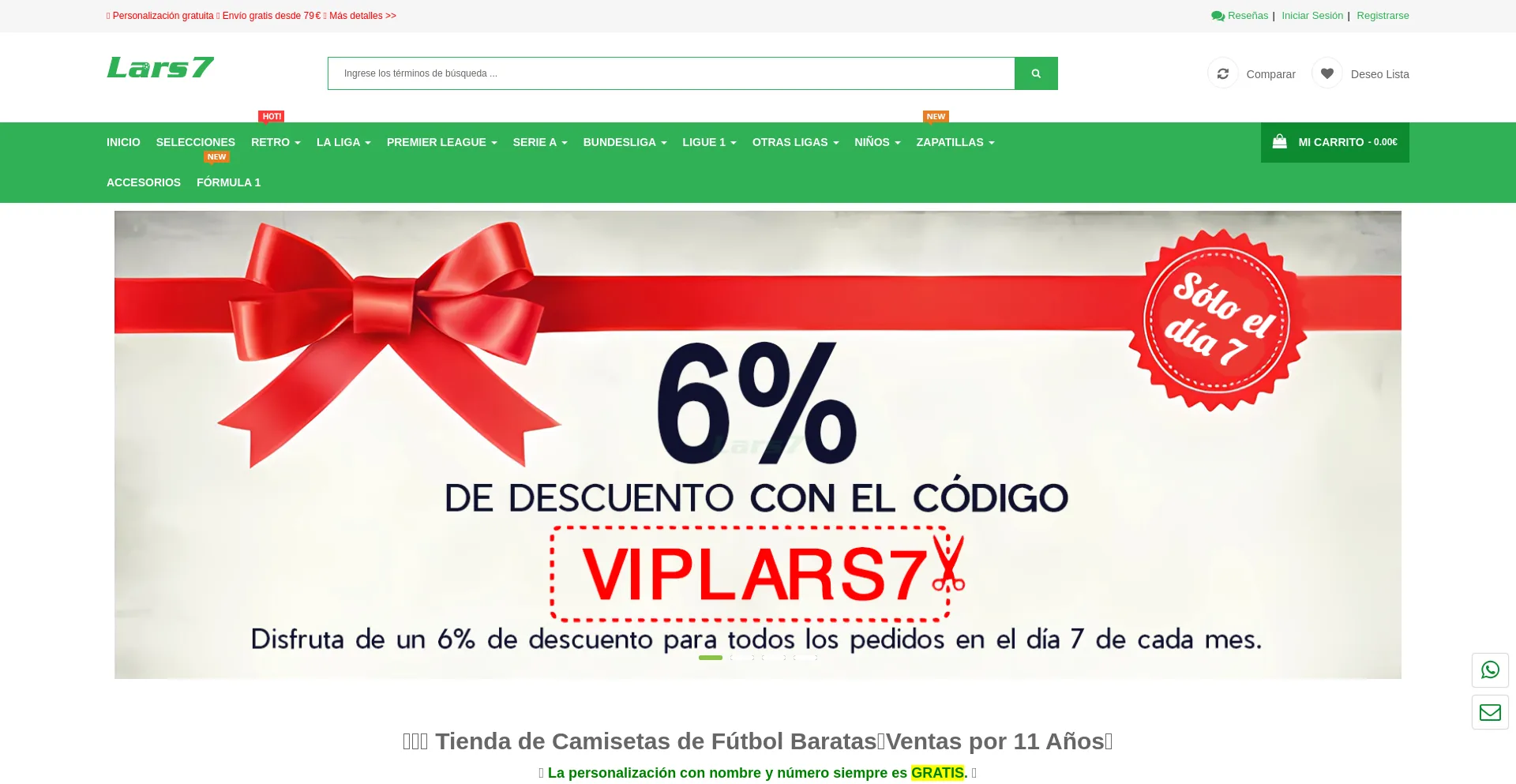 Website screenshot of Lars7.com