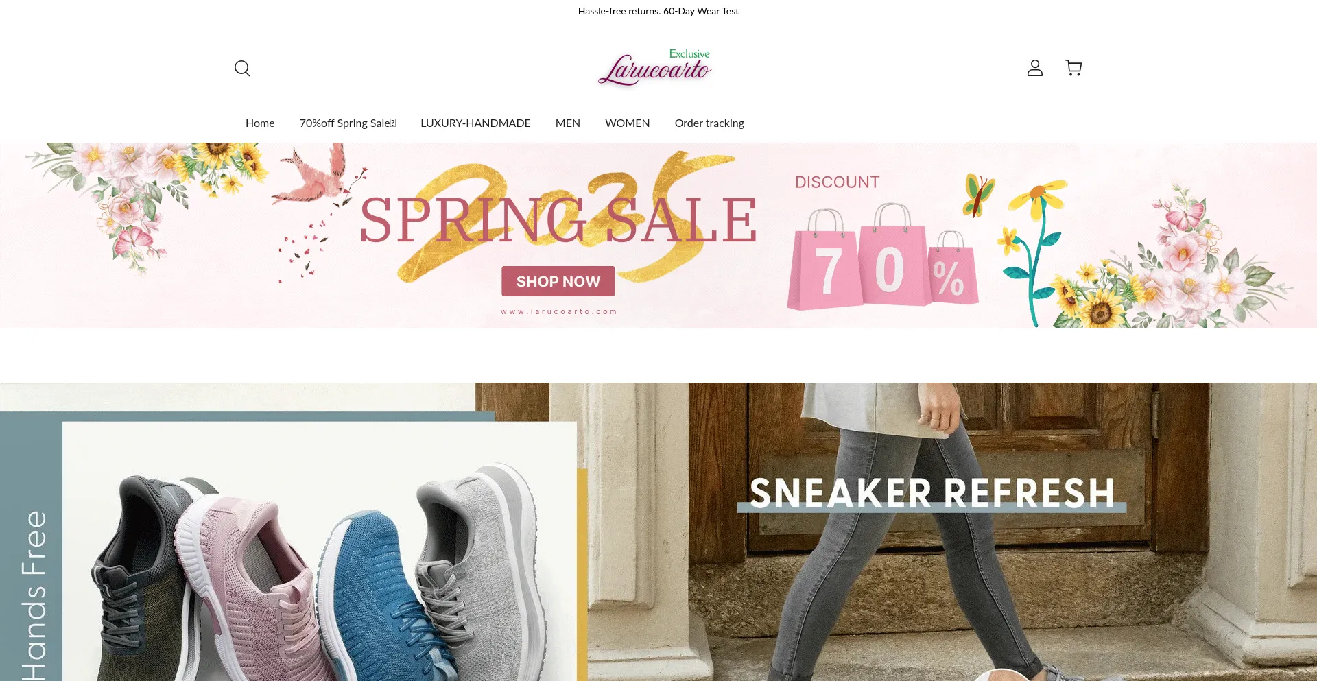 Website screenshot of Larucoarto.com