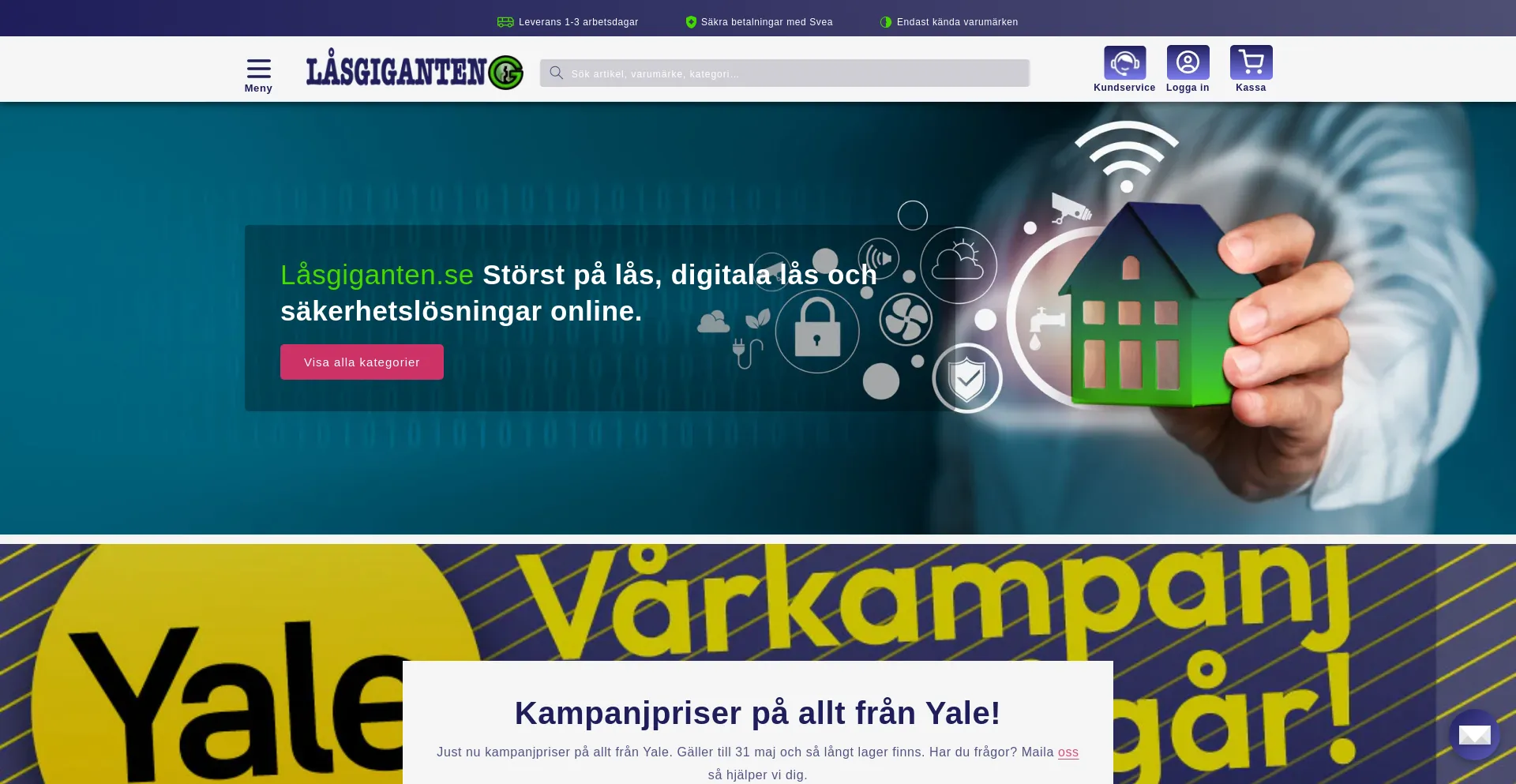 Website screenshot of Lasgiganten.se
