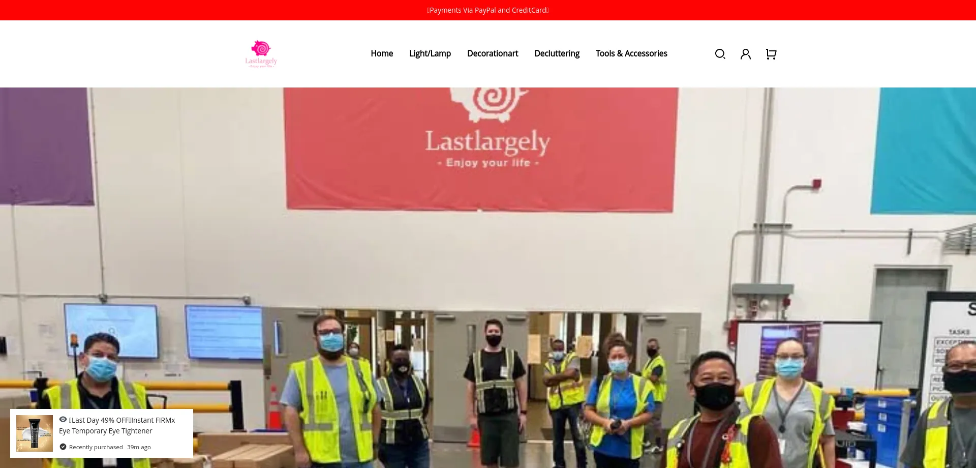 Website screenshot of Lastlargely.com