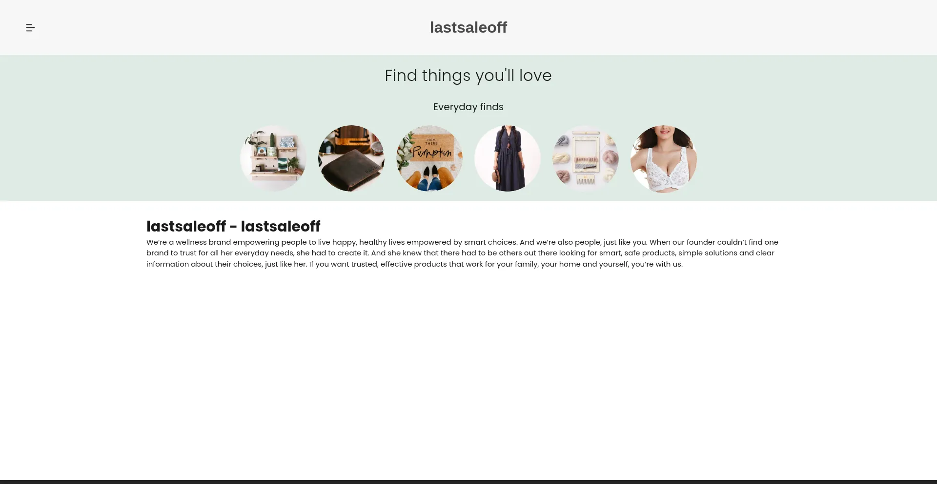 Website screenshot of Lastsaleoff.com