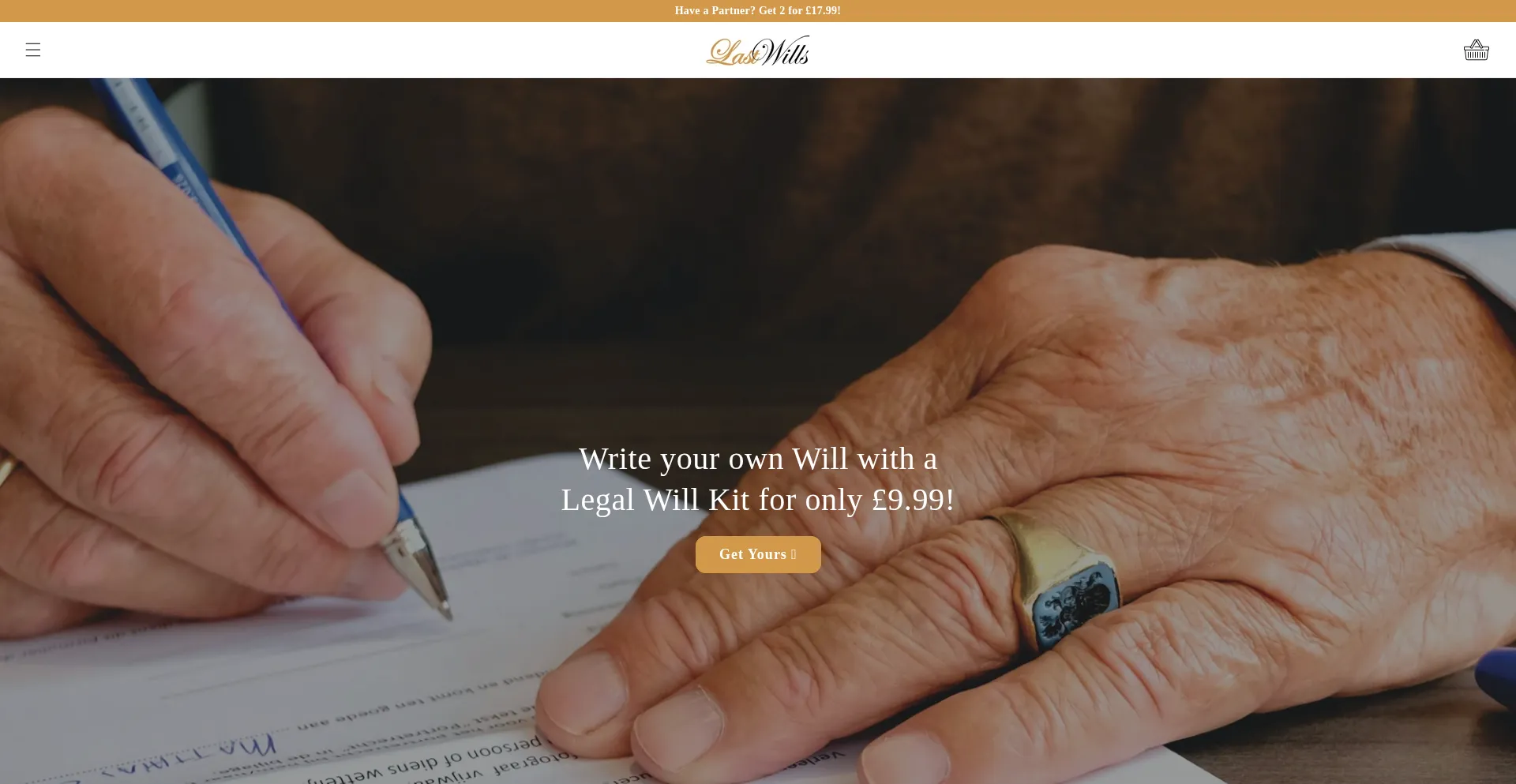 Website screenshot of Lastwills.co.uk