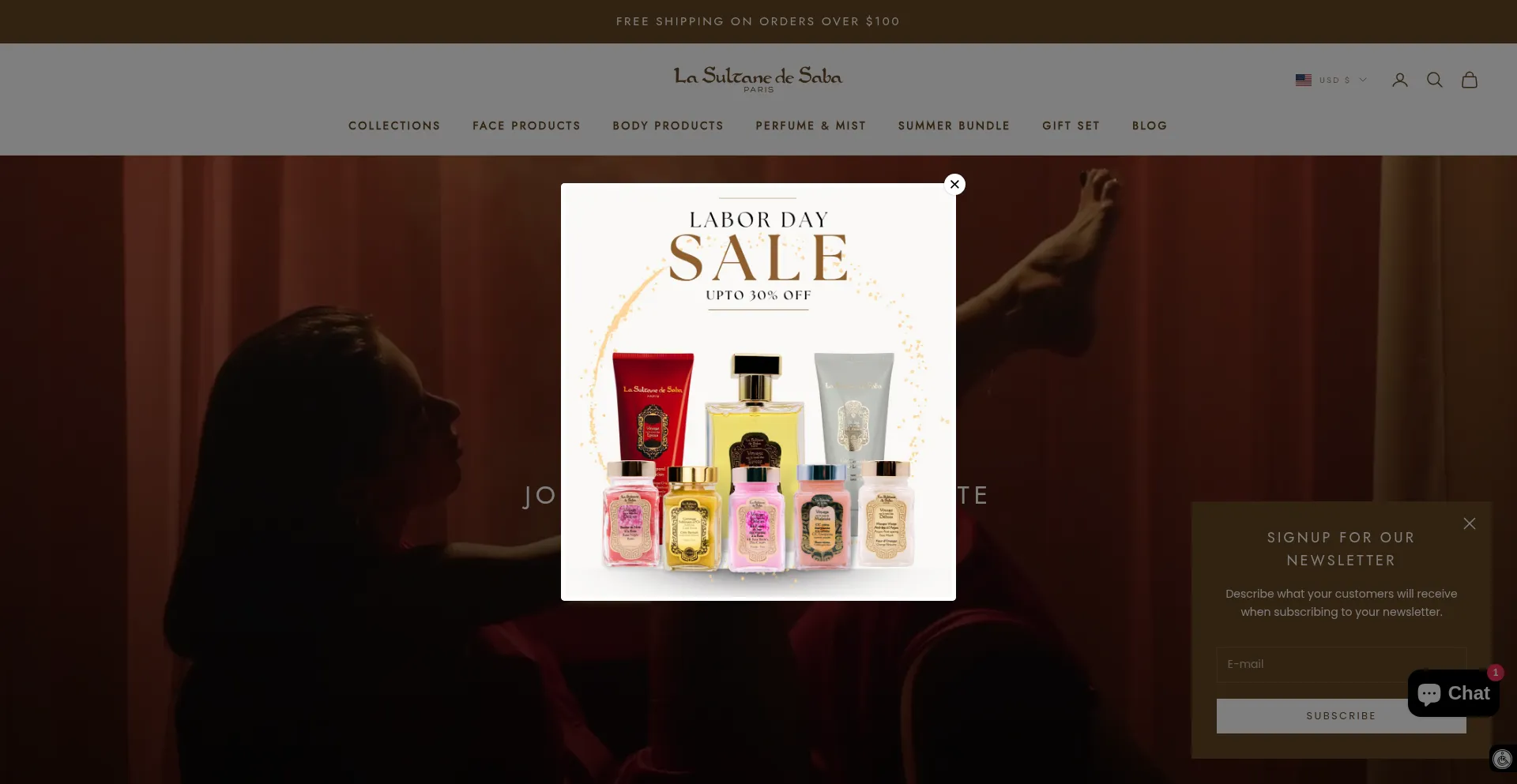Website screenshot of Lasultanedesabausa.com