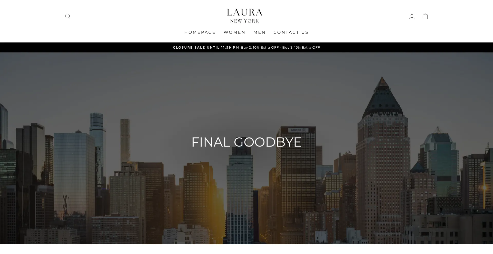 Website screenshot of Lauranewyork.com