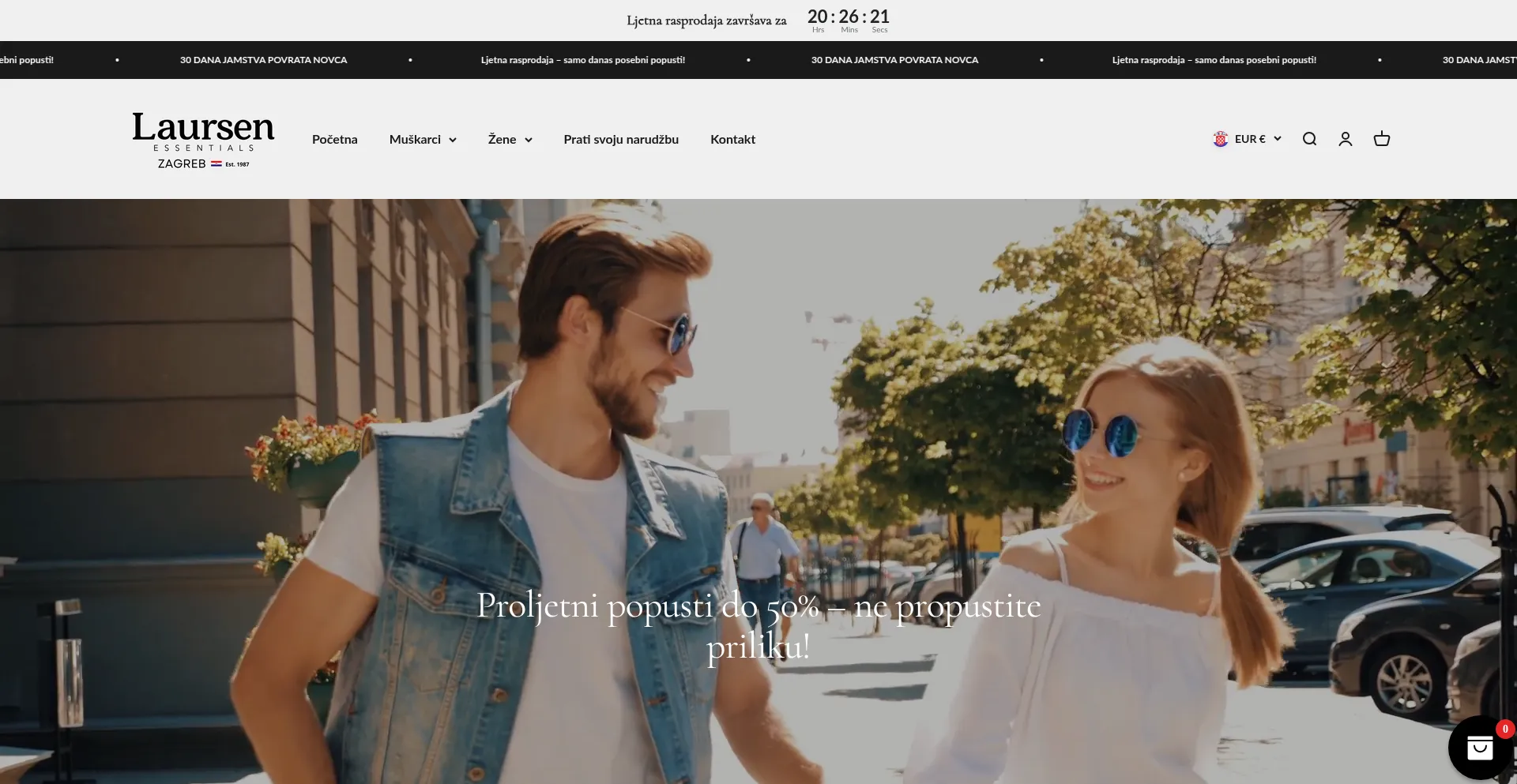 Website screenshot of Laursen-essentials.com