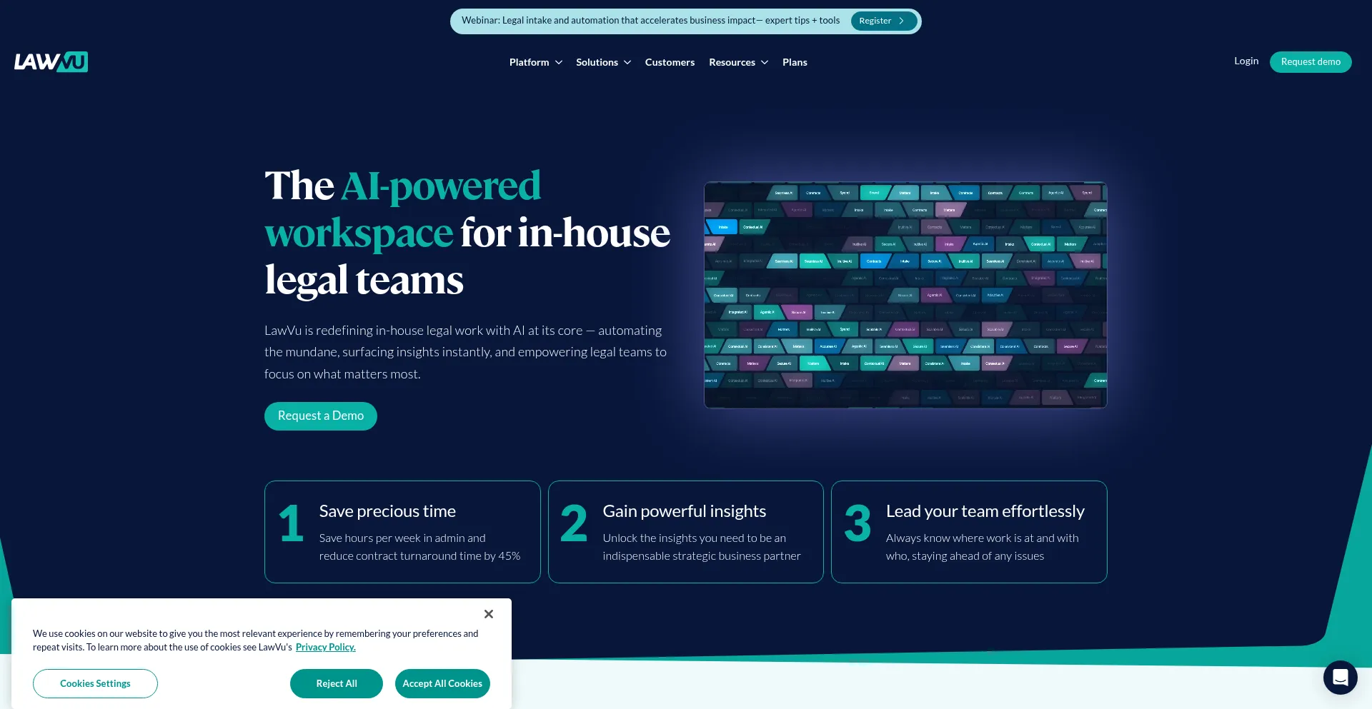 Website screenshot of Lawvu.com