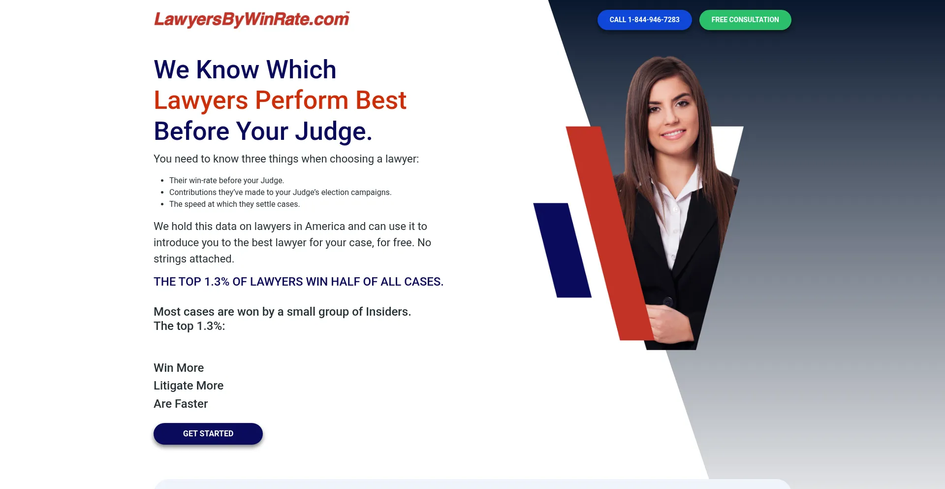 Lawyersbywinrate.com Screenshot