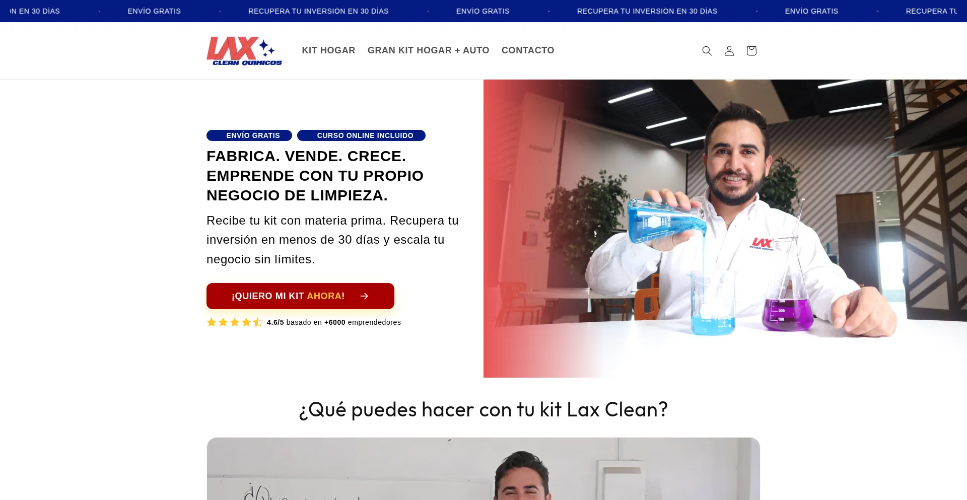 Laxclean.com Screenshot