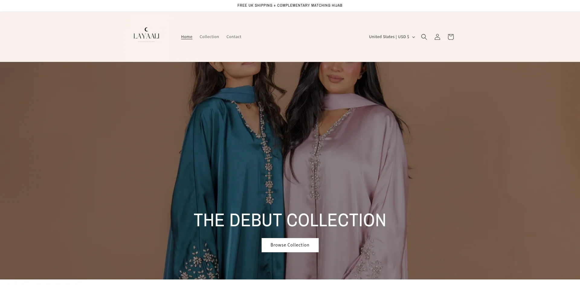 Layaalicollection.com Screenshot