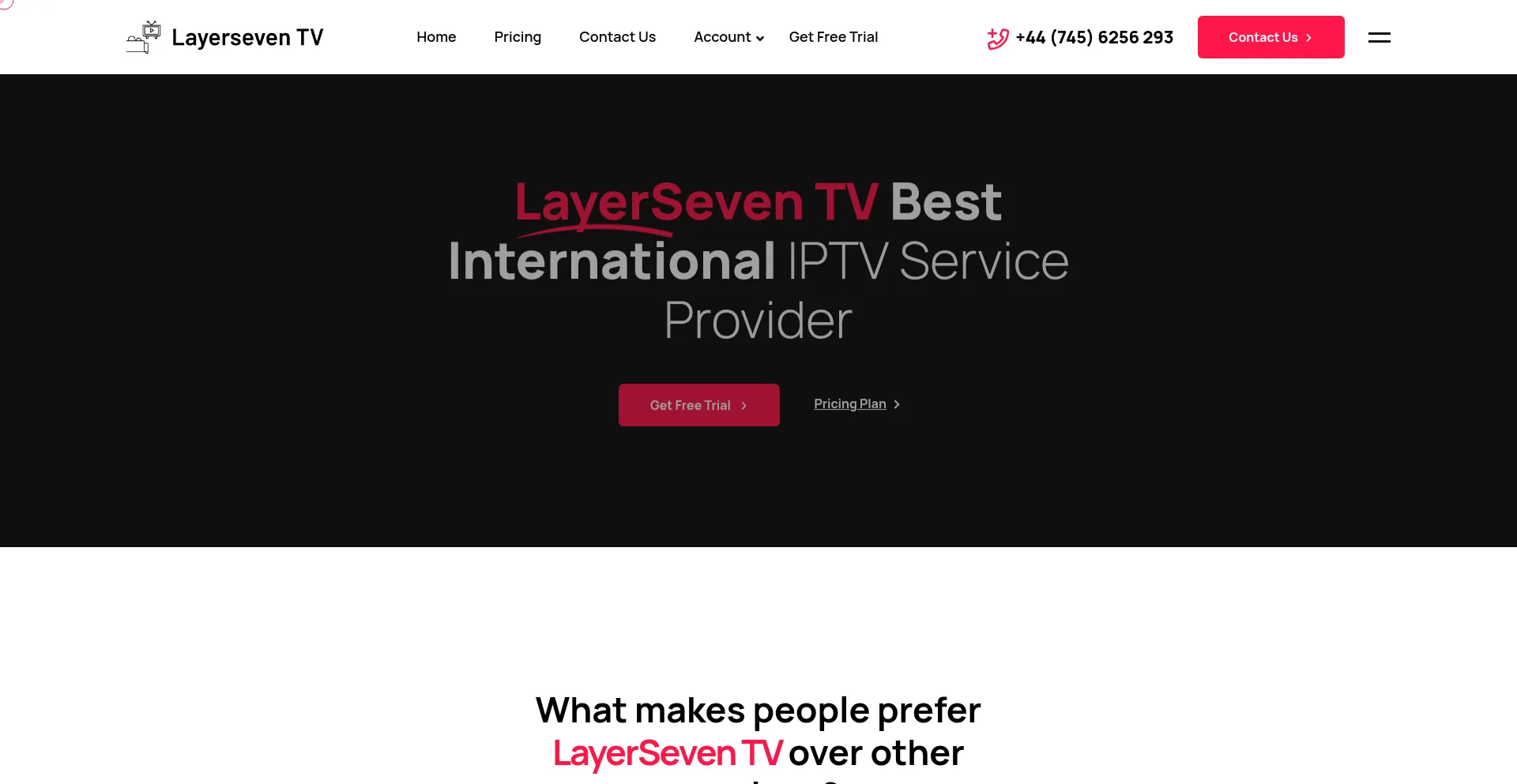 Website screenshot of Layerseventv.org