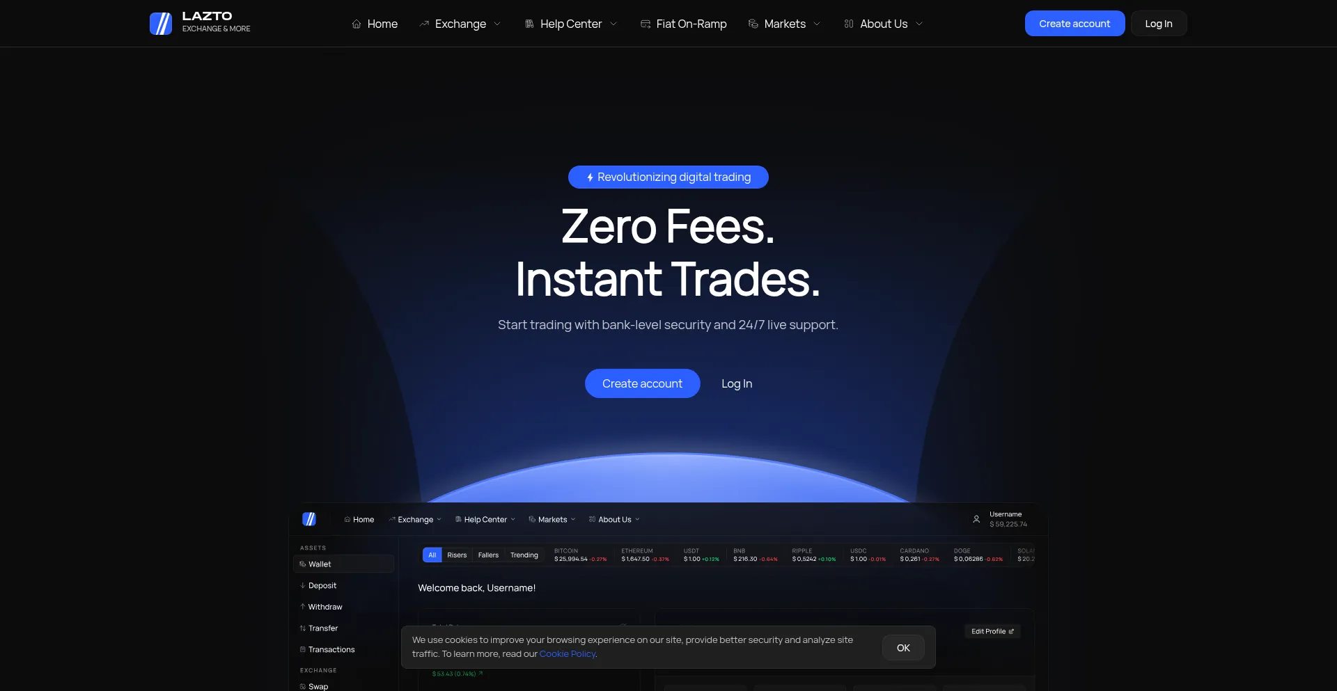 Website screenshot of Lazto.com