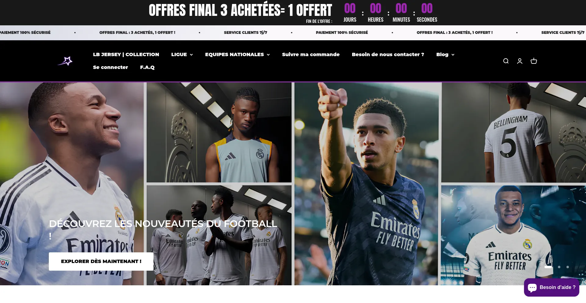 Website screenshot of Lbjersey.com