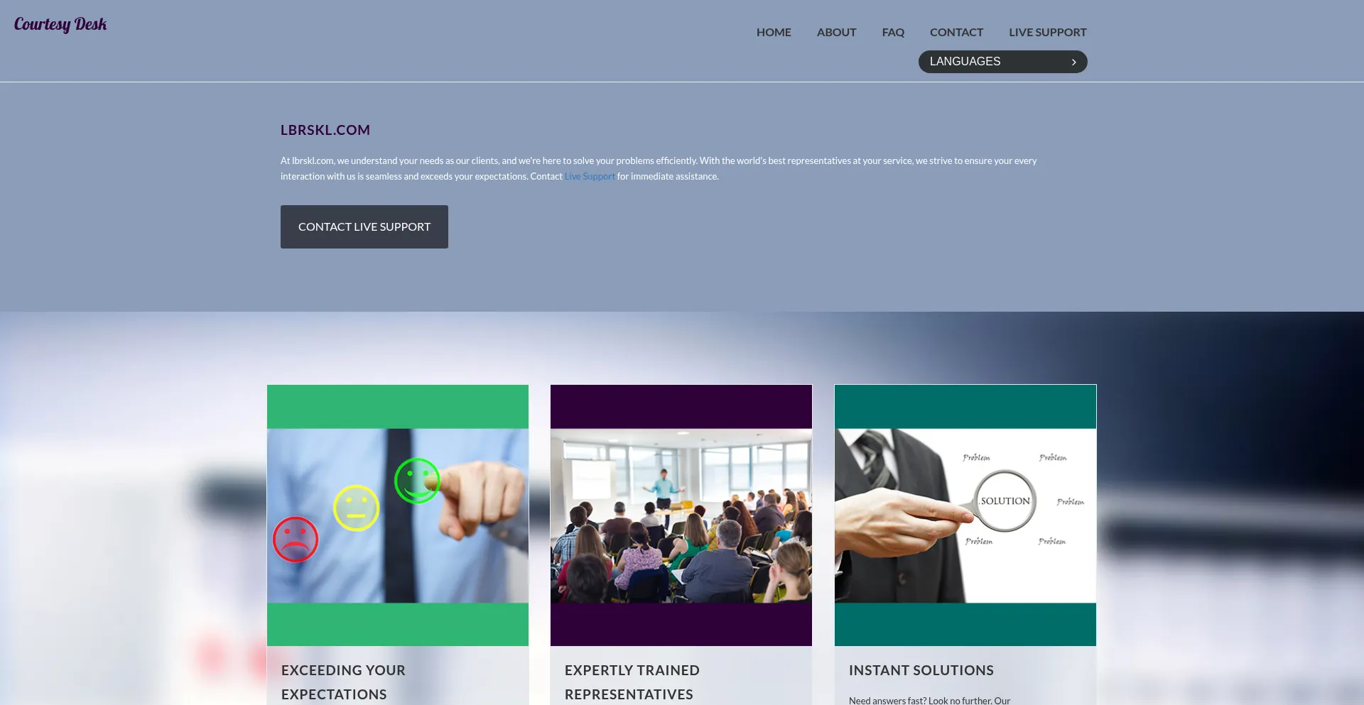 Website screenshot of Lbrskl.com