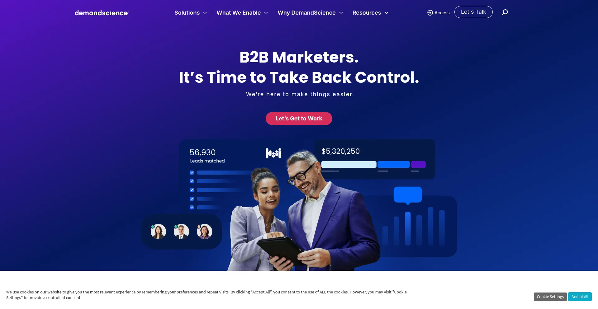 Website screenshot of Leadiro.com