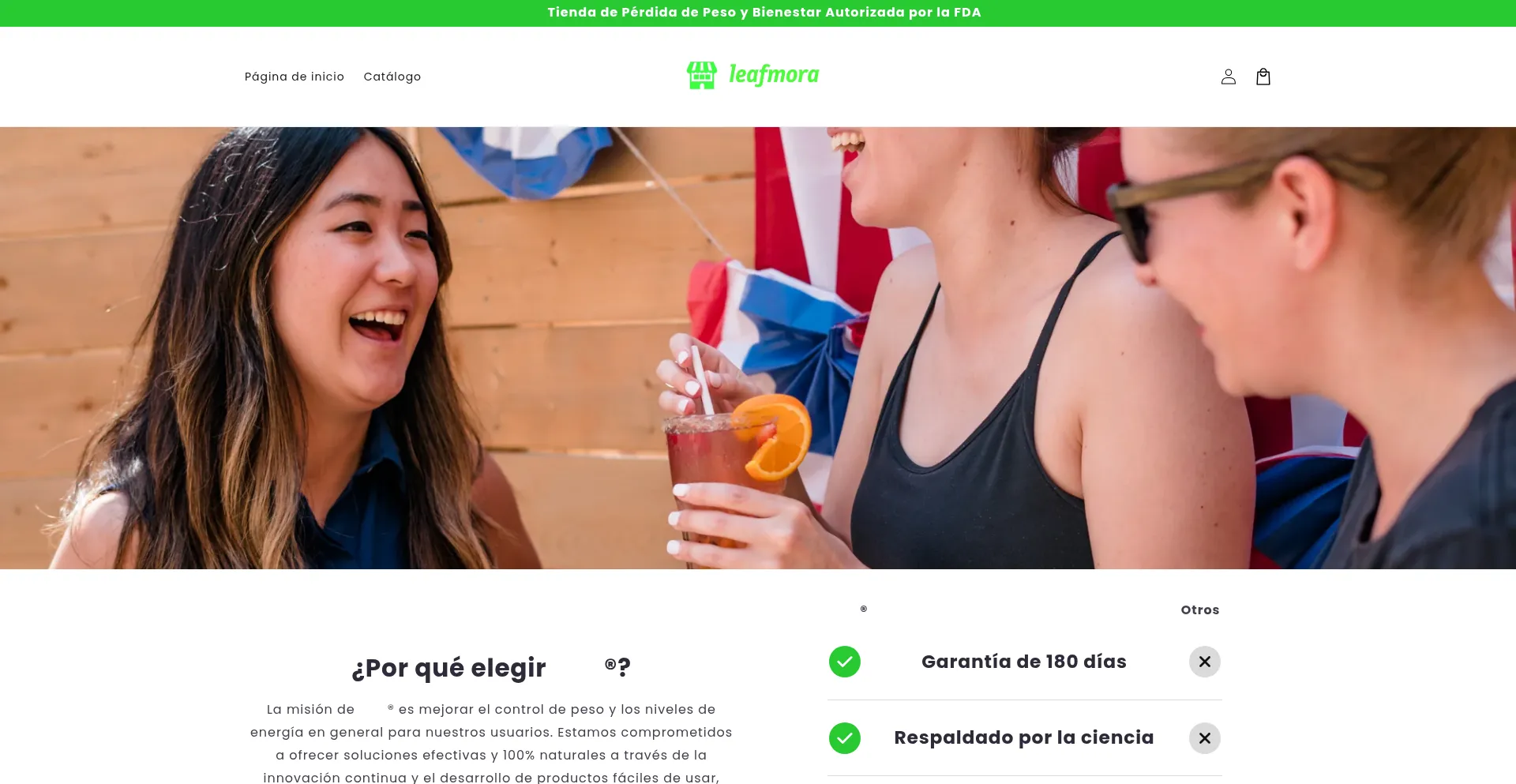 Leafslim.com Screenshot