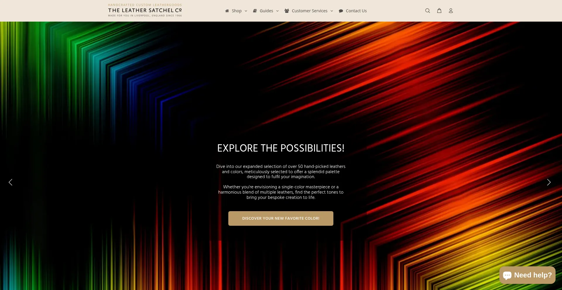 Website screenshot of Leathersatchel.com