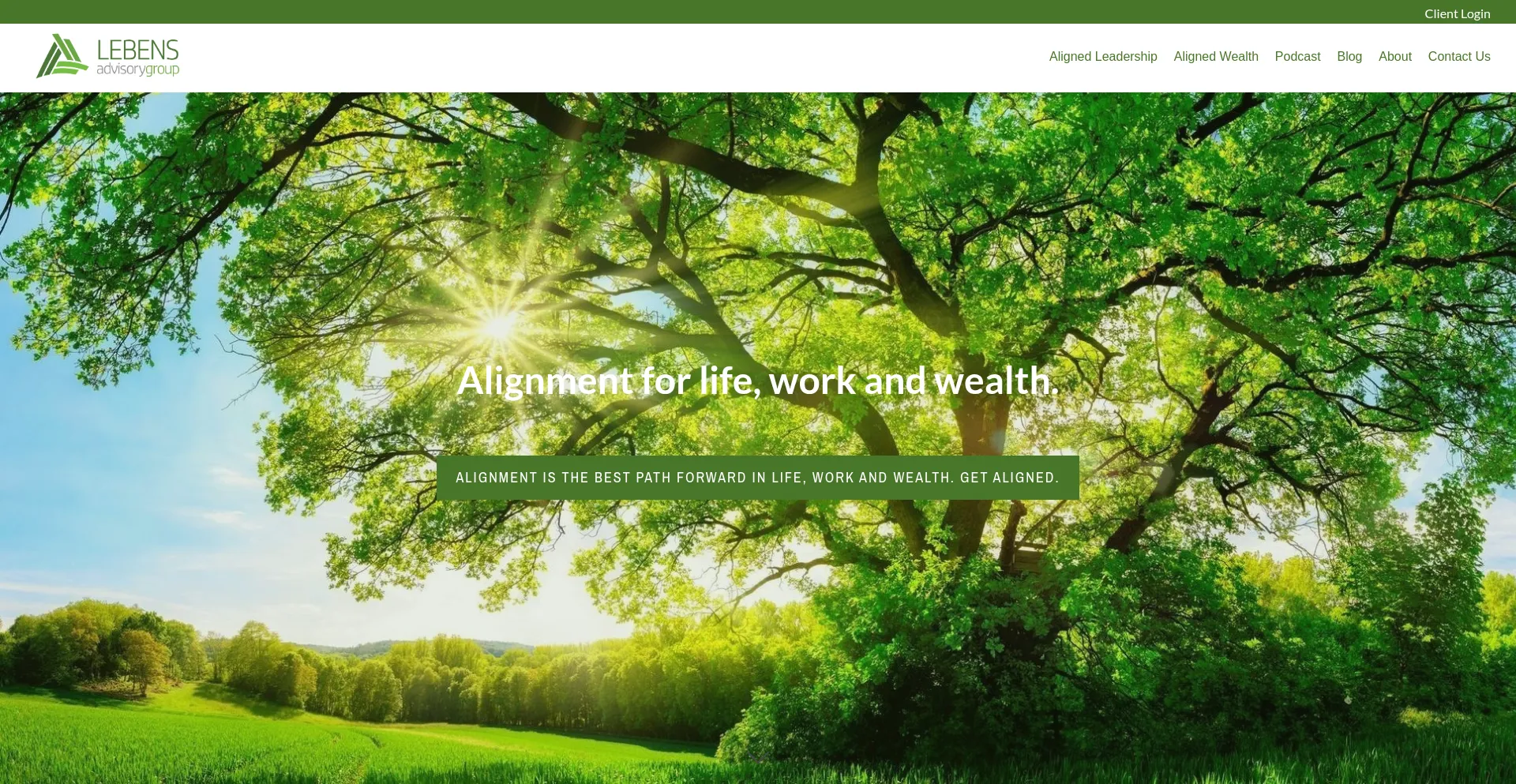 Website screenshot of Lebensadvisorygroup.com