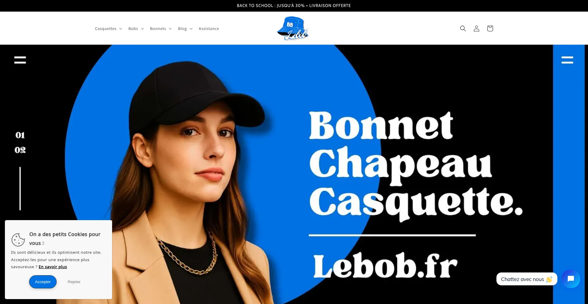 Website screenshot of Lebob.fr