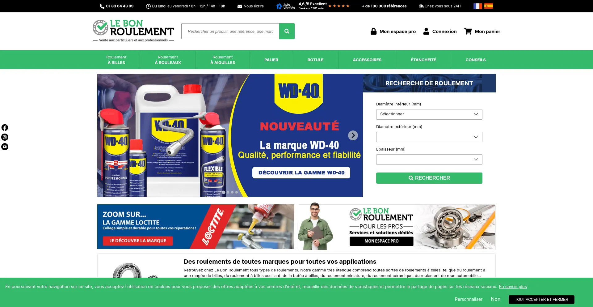 Website screenshot of Lebonroulement.com
