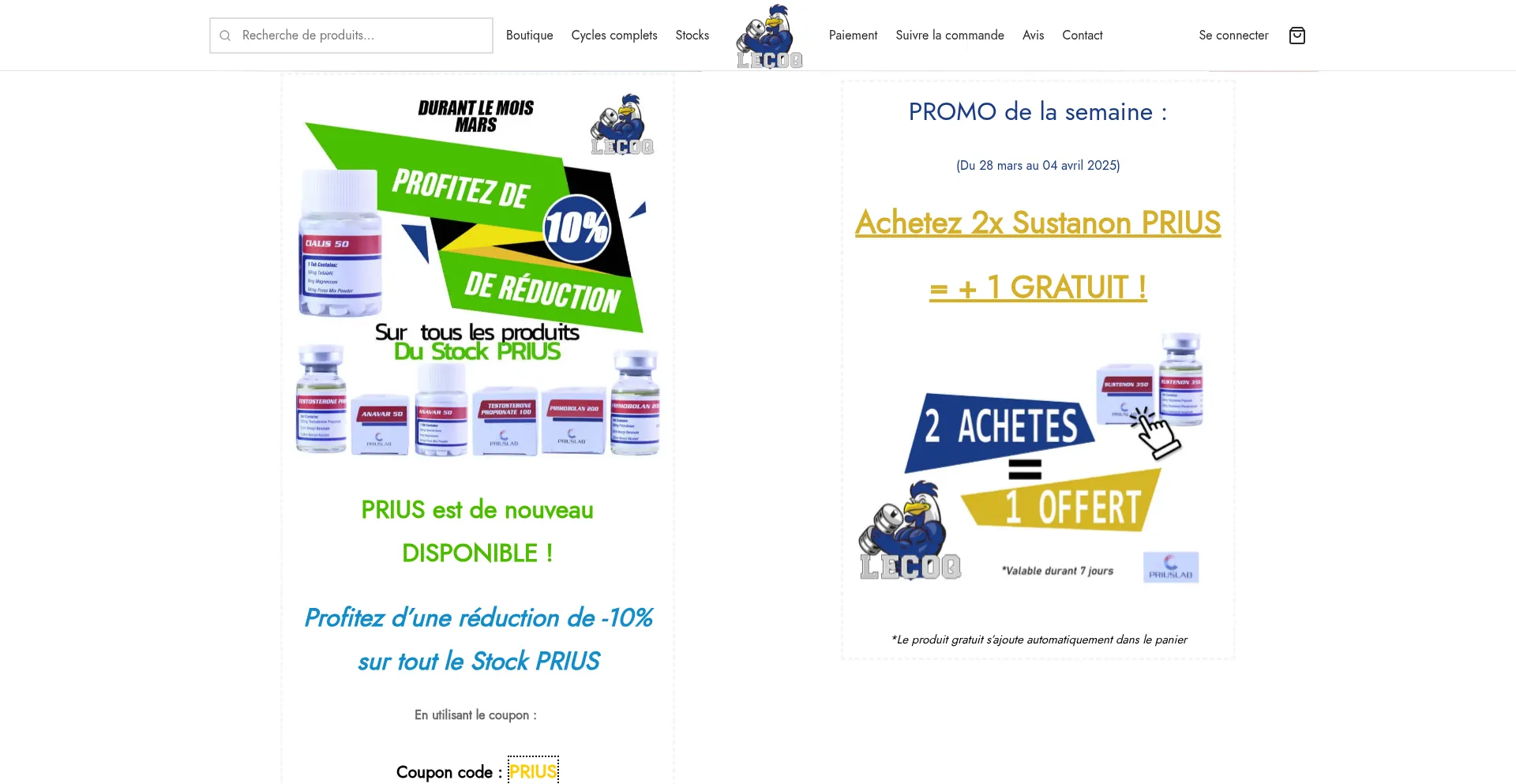 Website screenshot of Lecoq.to