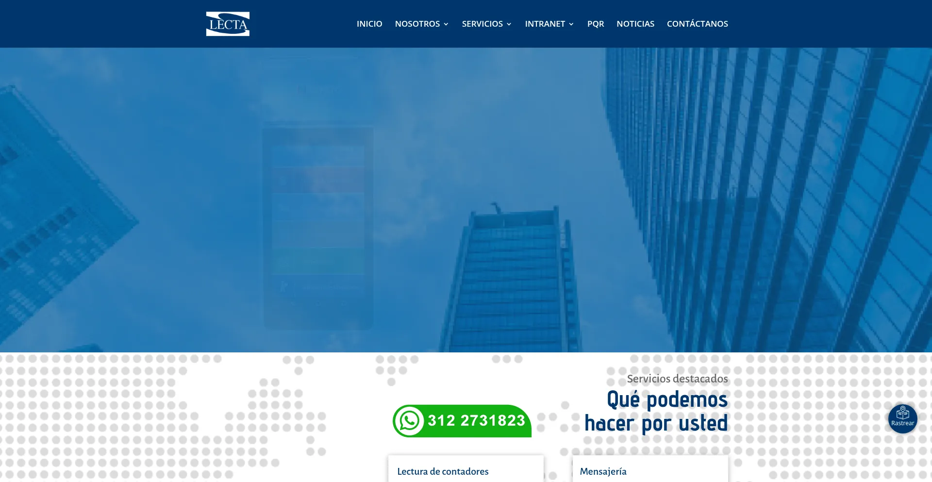 Website screenshot of Lecta.com.co