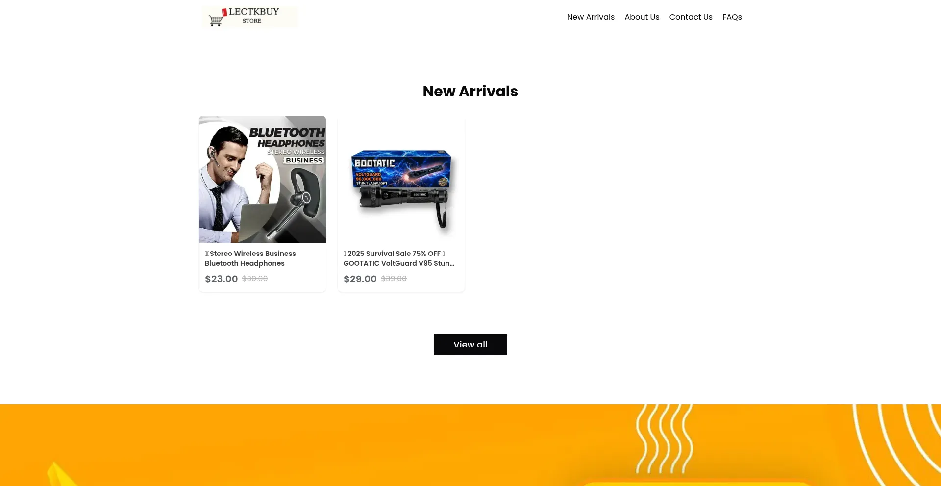Website screenshot of Lectkbuy.com