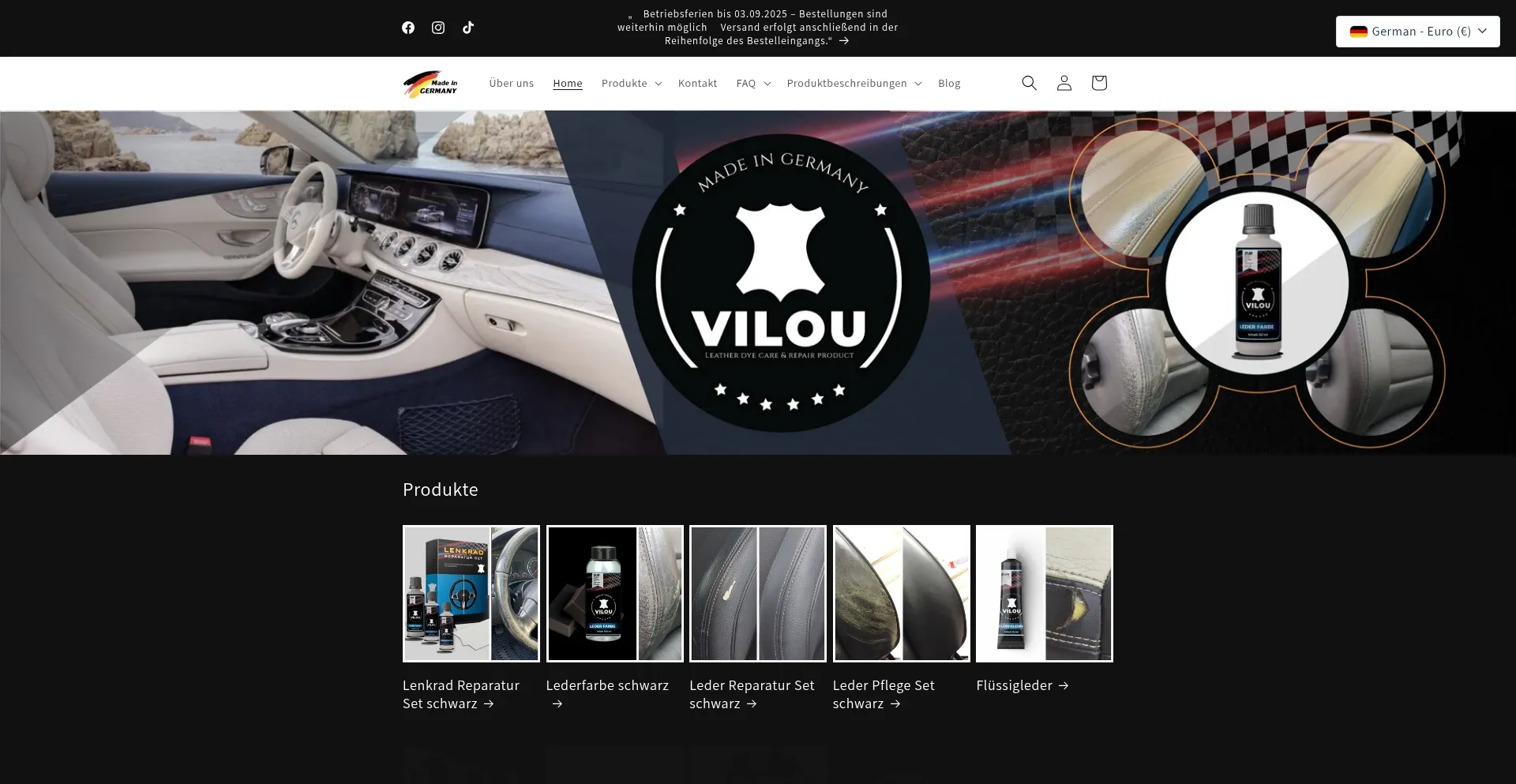 Website screenshot of Ledertechnik-shop.com