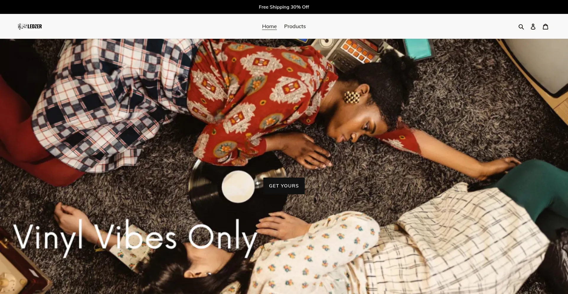 Website screenshot of Ledzer.shop