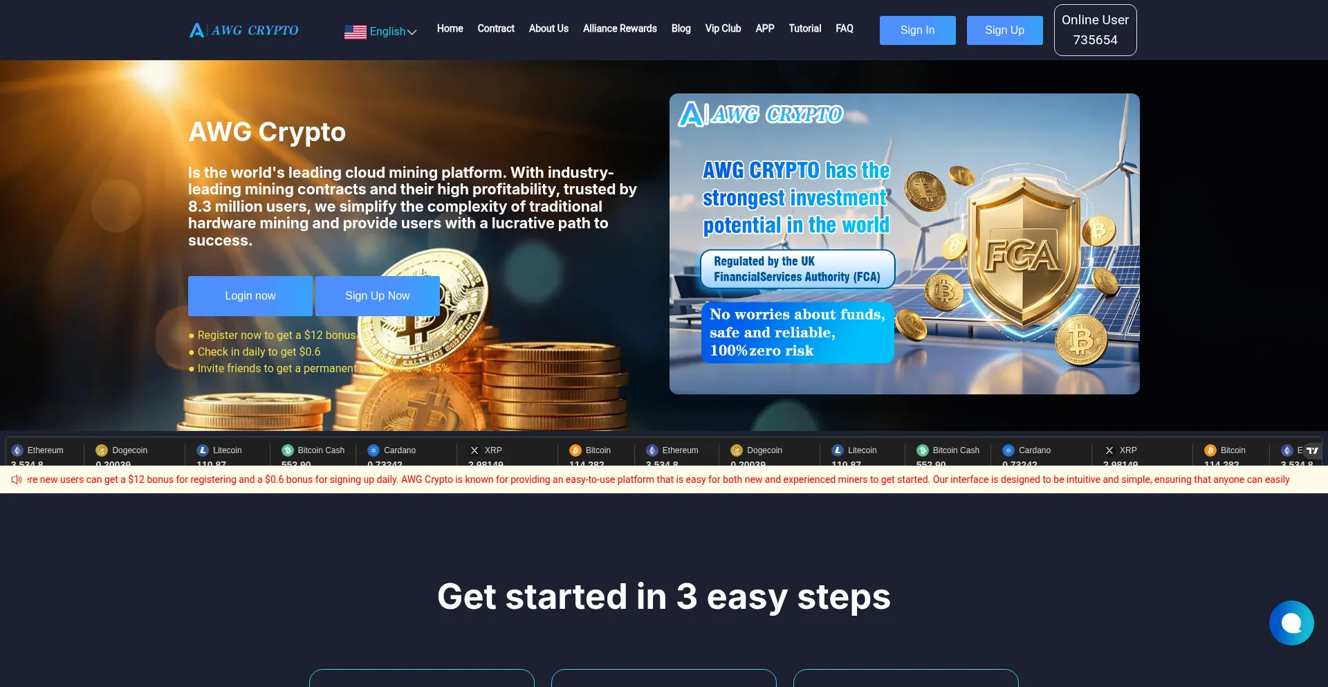 Website screenshot of Legalcrypto.net